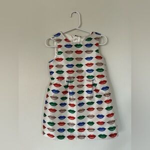 Milly Minis Multicolor Lips Print Dress Size 5T